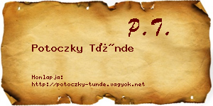 Potoczky Tünde névjegykártya